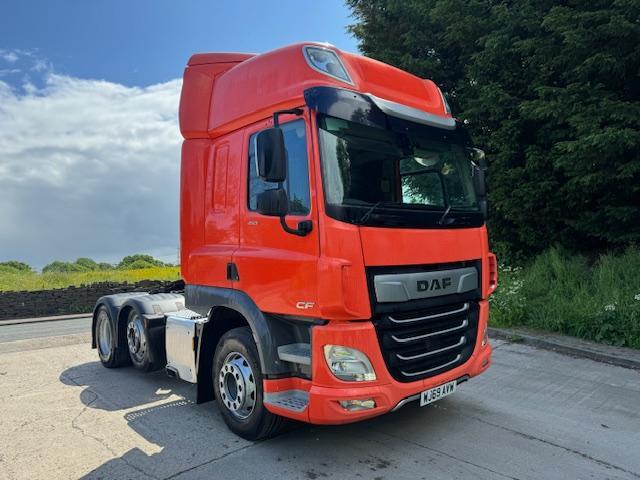 2019 69 DAF CF 450 Euro 6 6x2 space cab 6x2 tractor unit a/c fridge sat nav