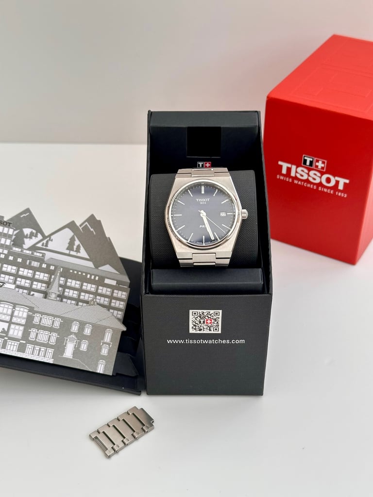 Tissot PRX Men’s 40mm Blue Quartz Watch – Swiss Made Stainless Steel Elegance