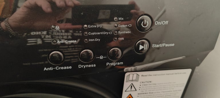 Black tumble dryer