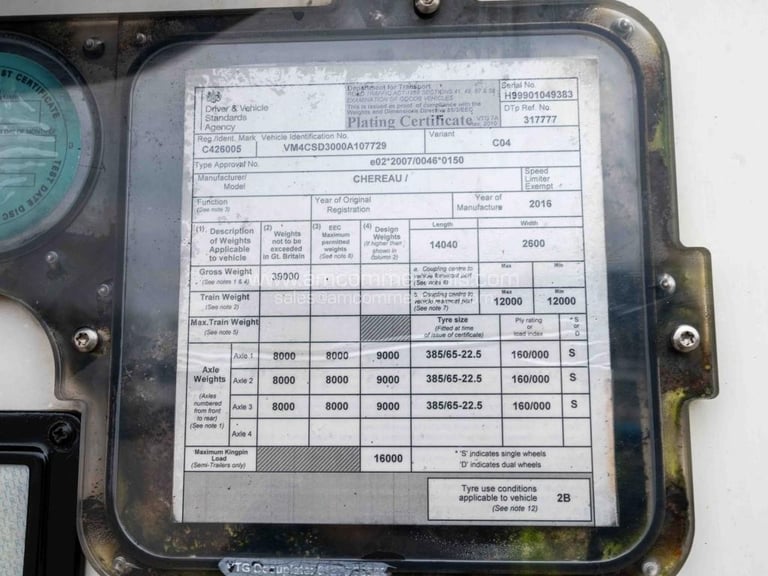 CHEREAU MEAT RAIL FRIDGE TRAILER 