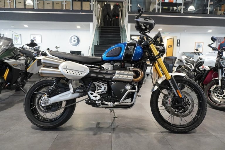 image for Triumph Scrambler 1200 XE, 2019, Blue with just 8846miles