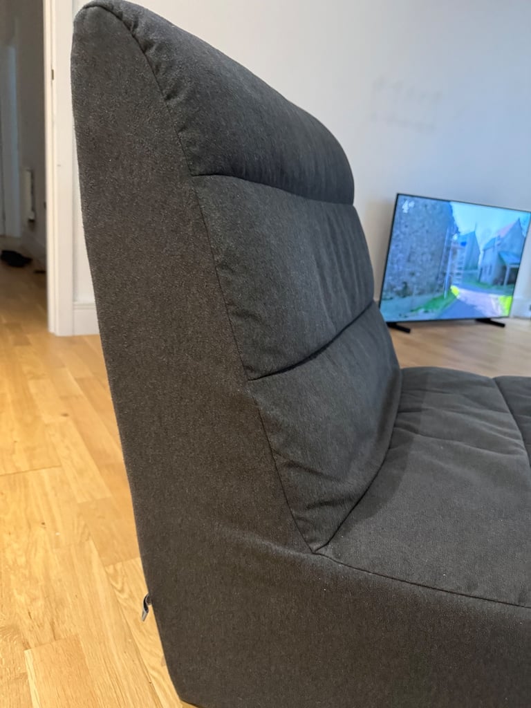 Dwell** dark grey fabric sofa chair super comfy ** mint condition