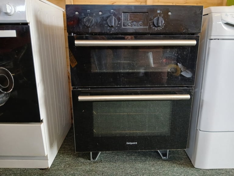 image for Hotpoint Integrated Double Fan Oven and Grill for sale 60cm wide by 70cm