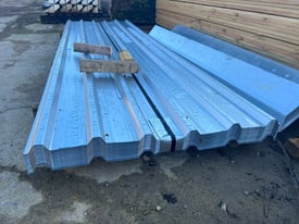 NEW - GALVANISED BOX PROFILE ROOF SHEETS / PANELS - 14FT X 1100