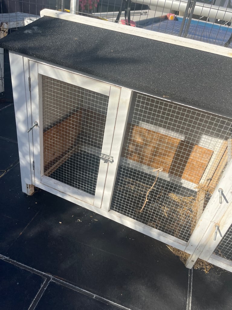 Customised Double rabbit hutch cage 