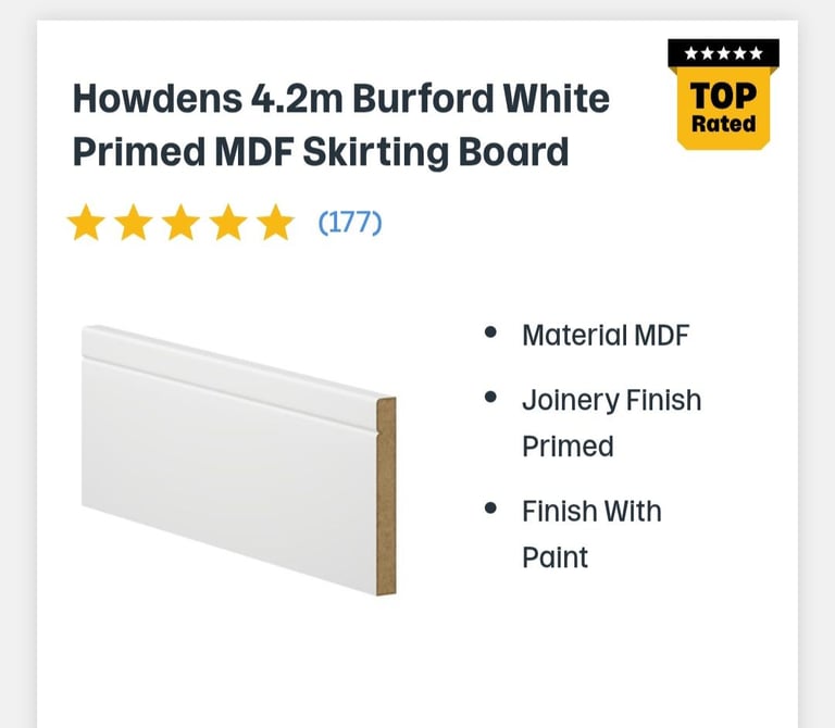 image for X9 Lengths Burford 4.2m 152mm 6&quot; Skirting Architrave £100