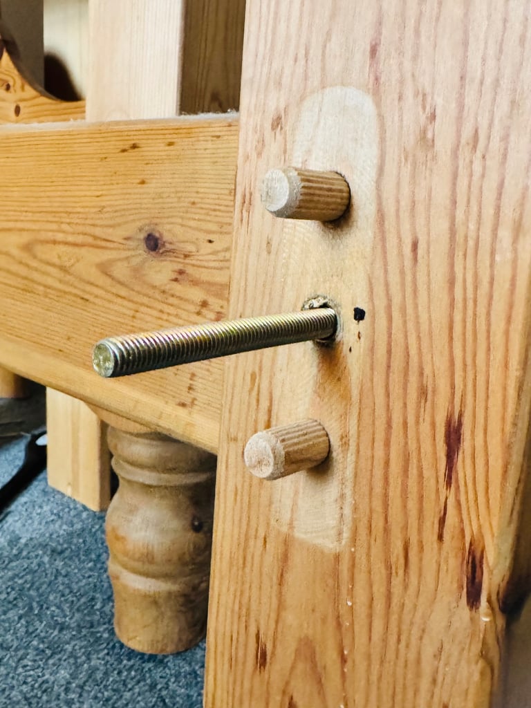 Double Solid Wooden Bed Frame