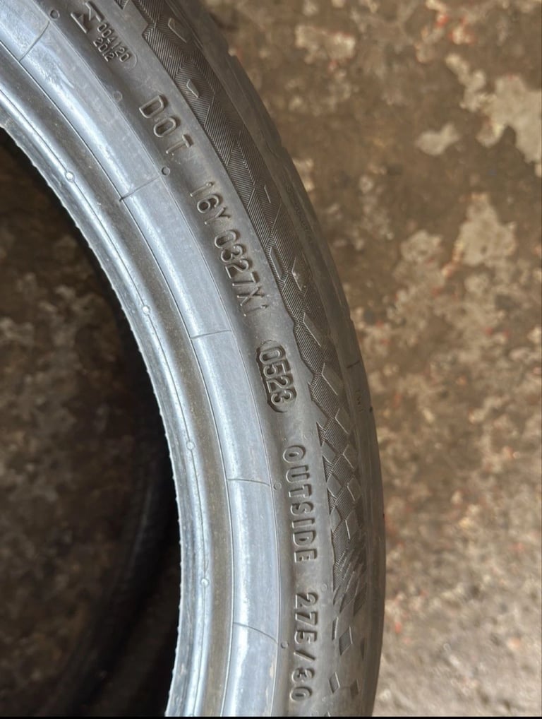 275/30/19 CONTINENTAL SPORT CONTACT 7 tyres with 6.4mm tread