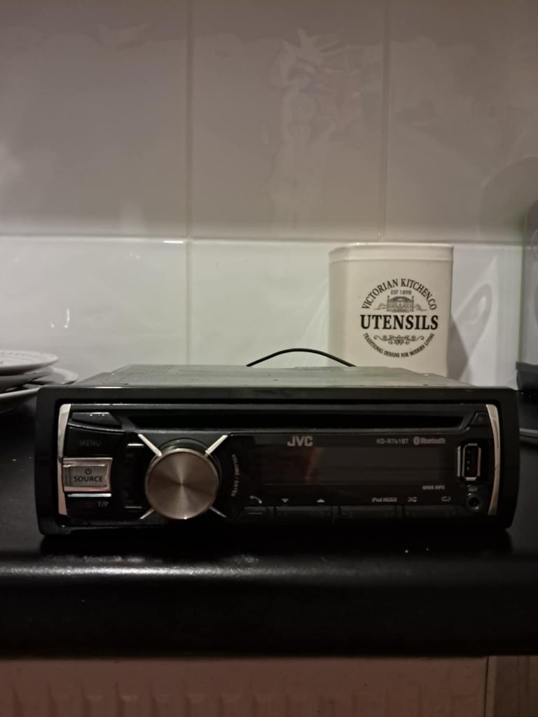 JVC car stereo with 12" sub and amp