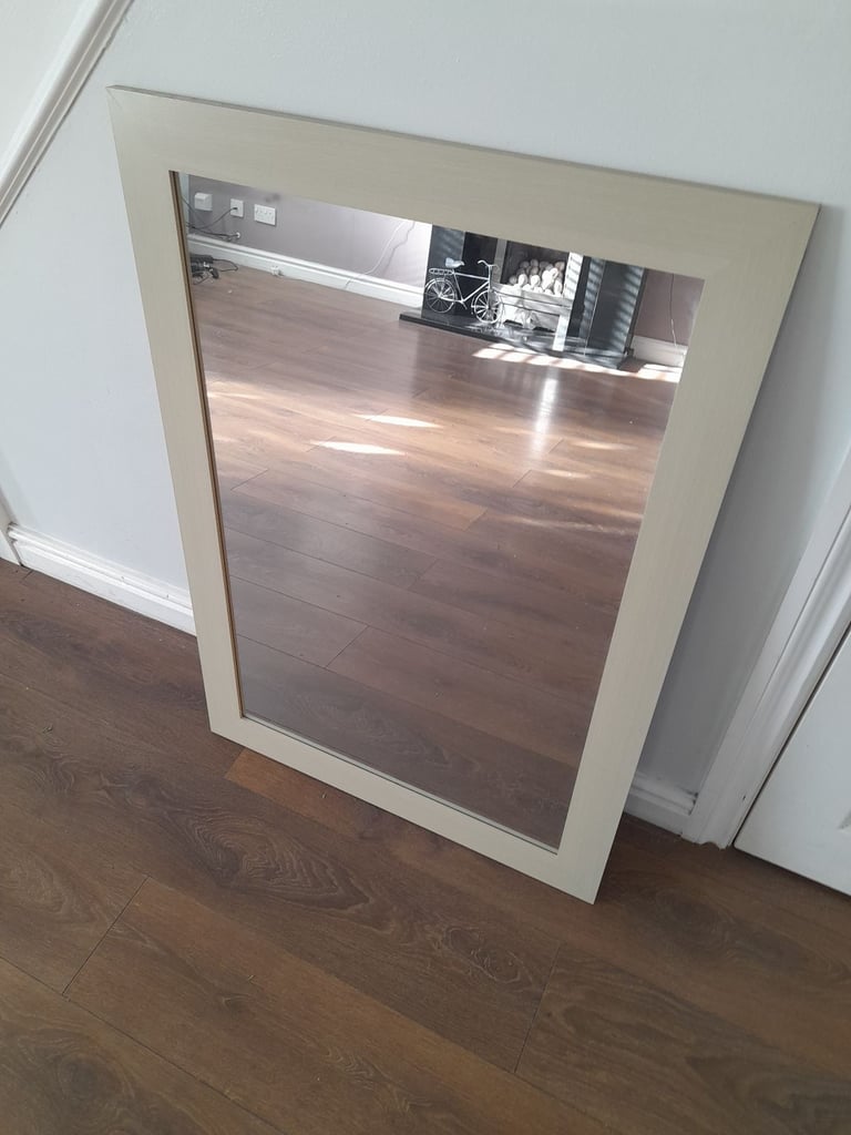 Wooden Framed Large Mirror . 72 Cms Wide , 102 Cms Long . 