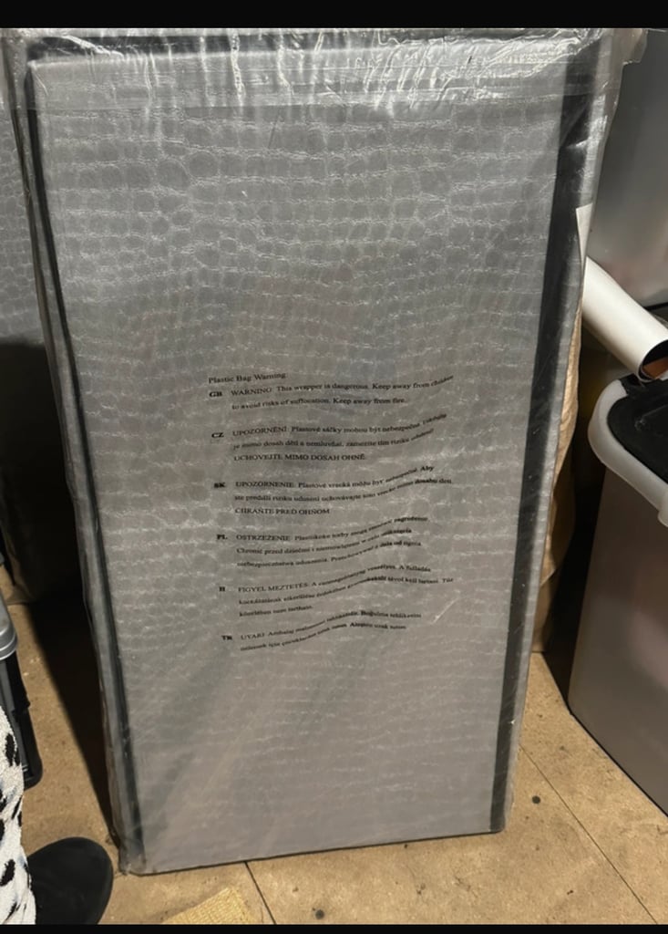 New. Silver Ottoman large storage box  x2 