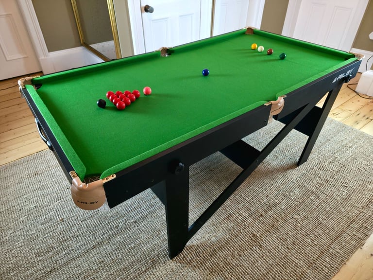 image for RILEY BCE SNOOKER & POOL TABLE | 6ft | ROLLING LAY FLAT FOLDING | BILLIARDS 