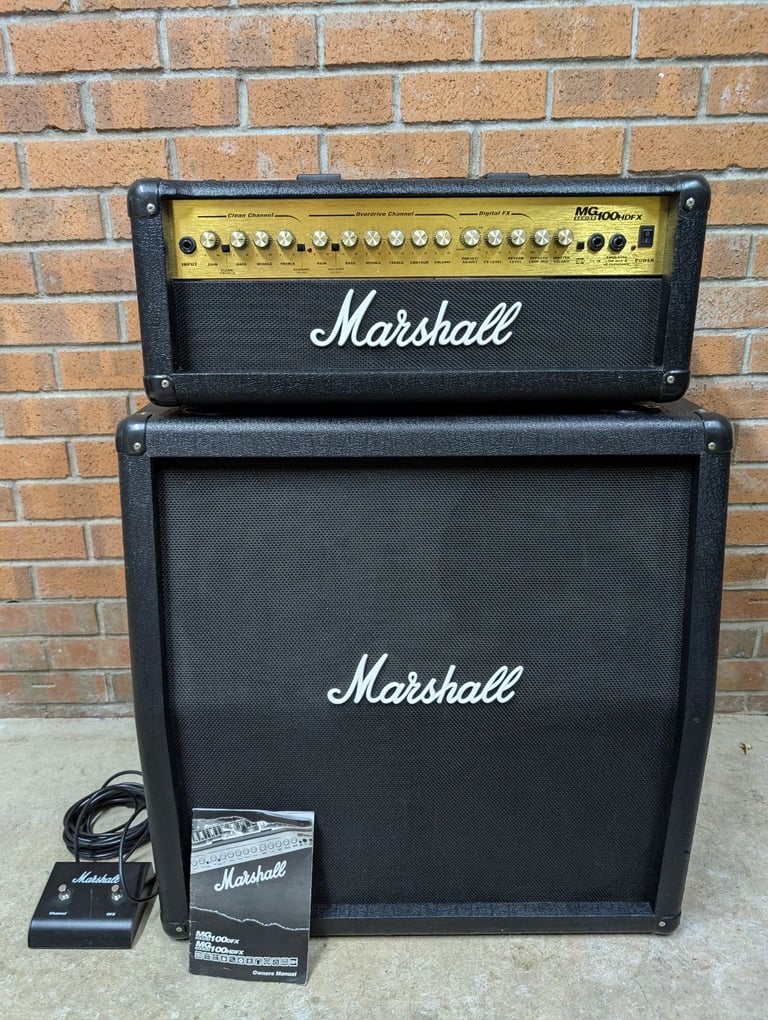 image for Marshall MG100HDFX guitar amplifier half stack
