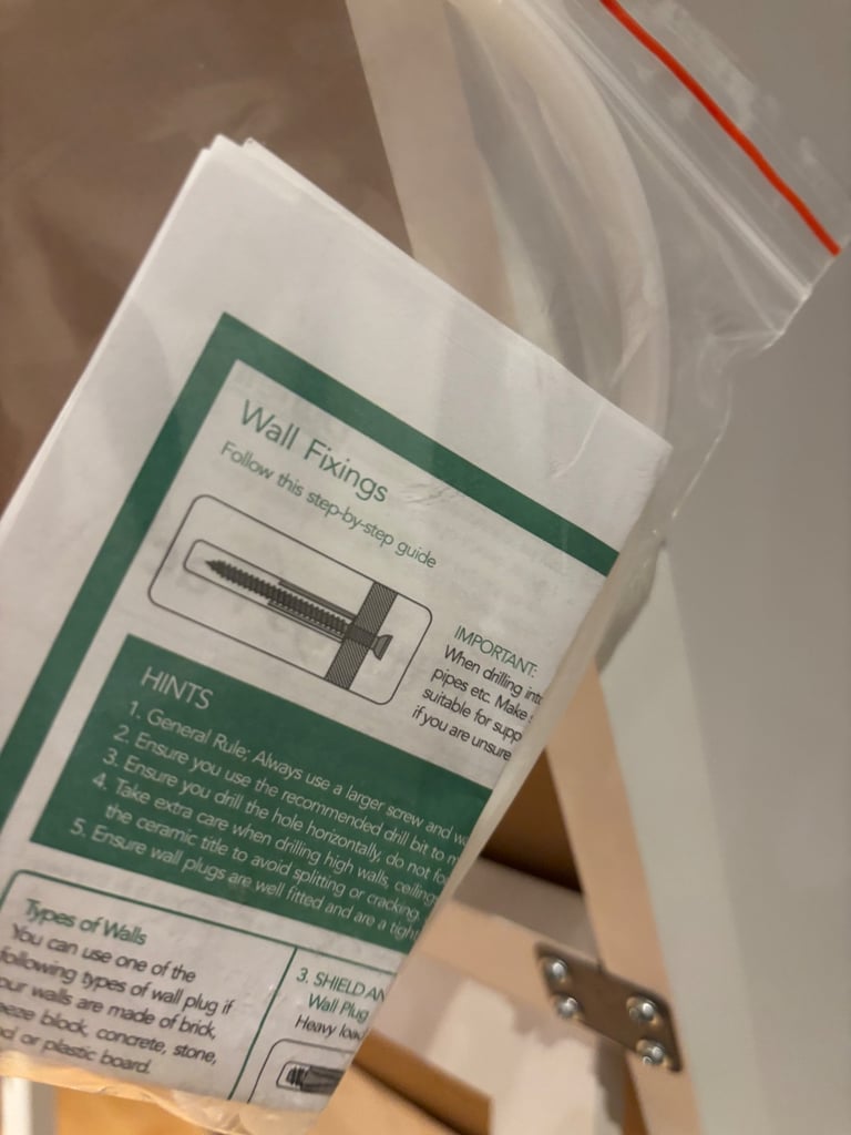 Dunelm full length free standing mirror / extra large wall mirror / white mirror 