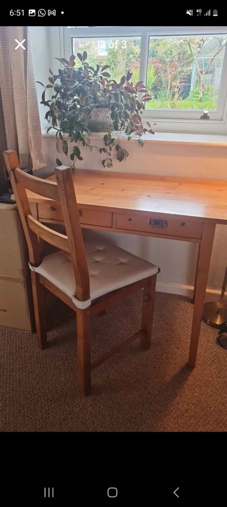 Wooden vintage ikea desk and chair | in Riding Mill, Northumberland ...