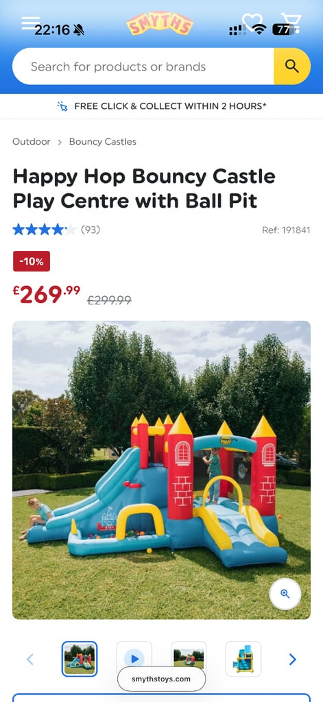 Happy Hop Bouncy Castle with Ball Pit 