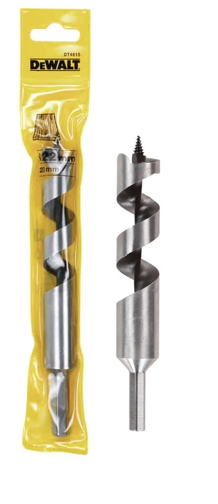 DeWalt 2 x DT4615-QZ 22.0mm x 200mm Spiral Groove Wood Auger Drill Bit