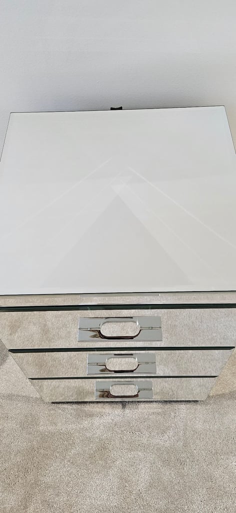 Next Mirrored Bedside Tables x 3 Great Condition
