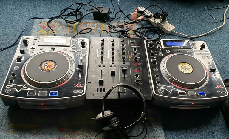 image for DJ Decks - 2 Numark CDJ's plus ReLoop DJ mixer