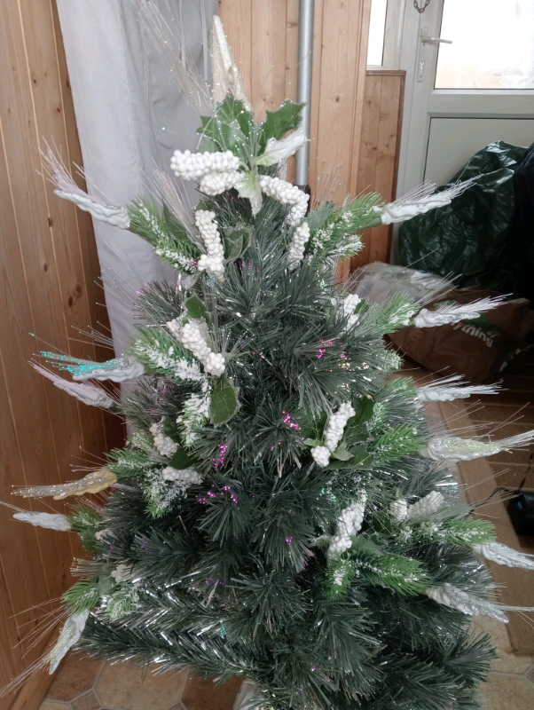 Christmas tree with fibre optic lights in Southampton, Hampshire