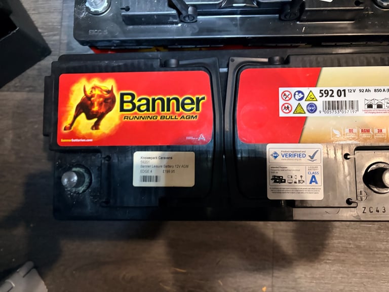 image for 2 x banner 92ah leisure battery 