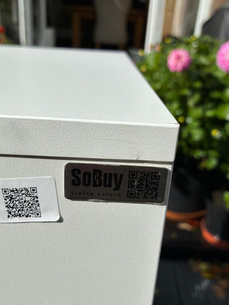 BOXED ALDEA 2 DRAWER BEDSIDE TABLE - WHITE £40
