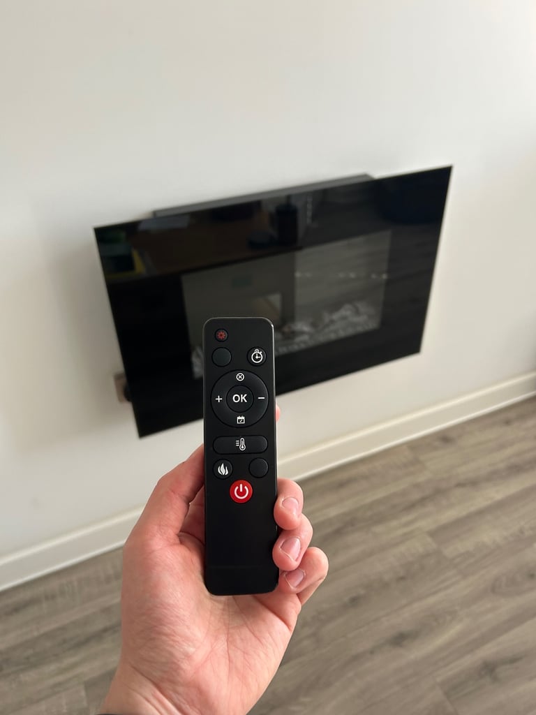 Black LED Electric Fire Place 