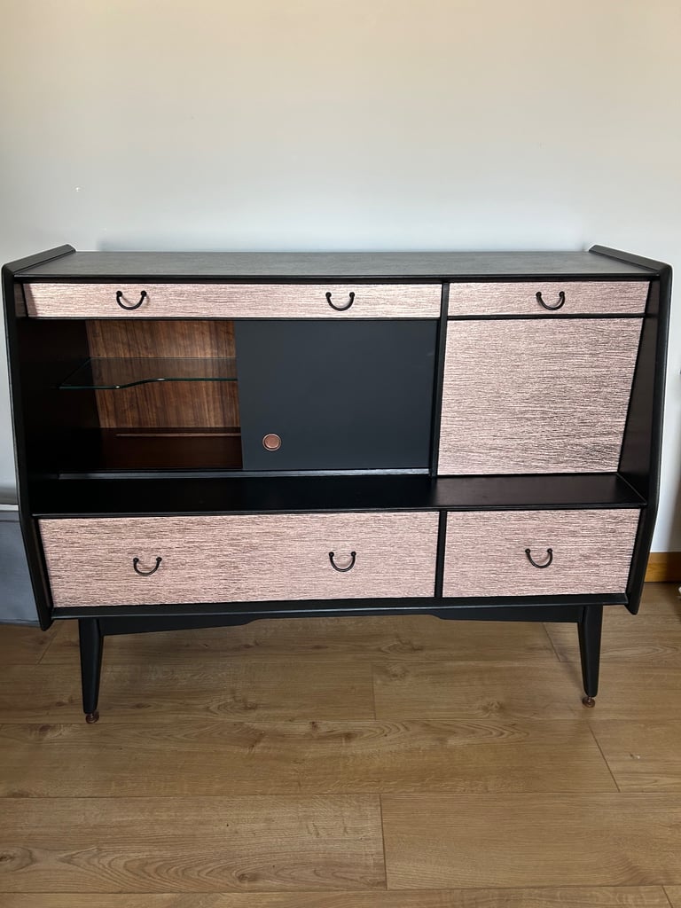 Original vintage  G Plan Librenza Drinks Cabinet – Black & Rose Gold – £250 ONO