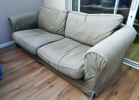 Three seat sofa with new covers 