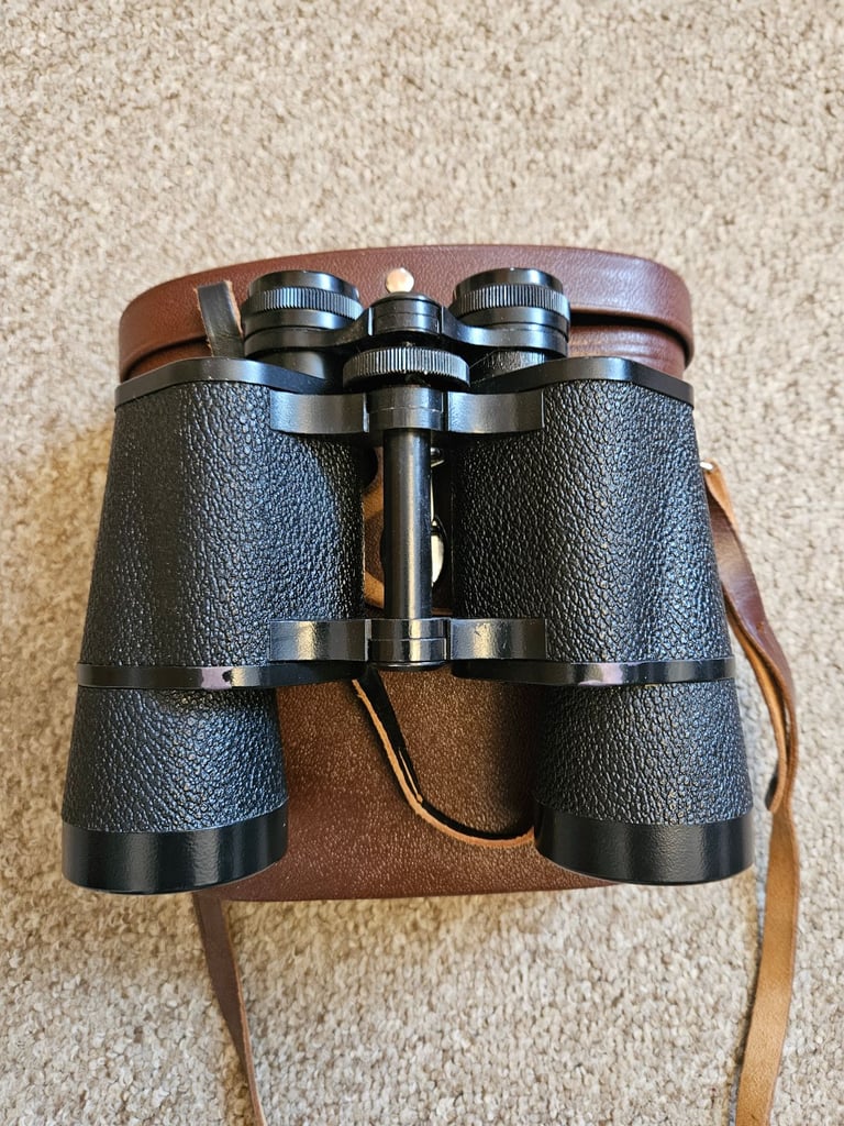 Cased Carl Zeiss Jenoptem 10 x 50 W Multi-coated DDR Binoculars