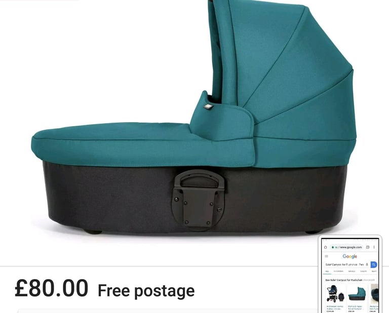 Mamas & Papas - Sola 2 Carrycot - Petrol Blue 