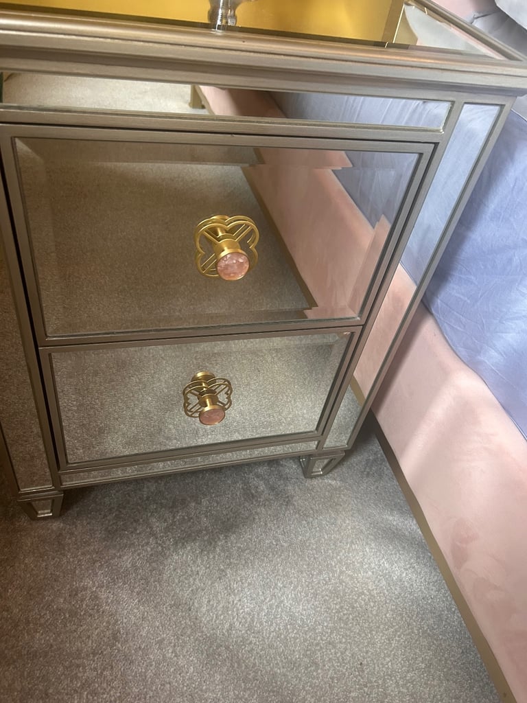 Mirrored bedside tables £125 for two 