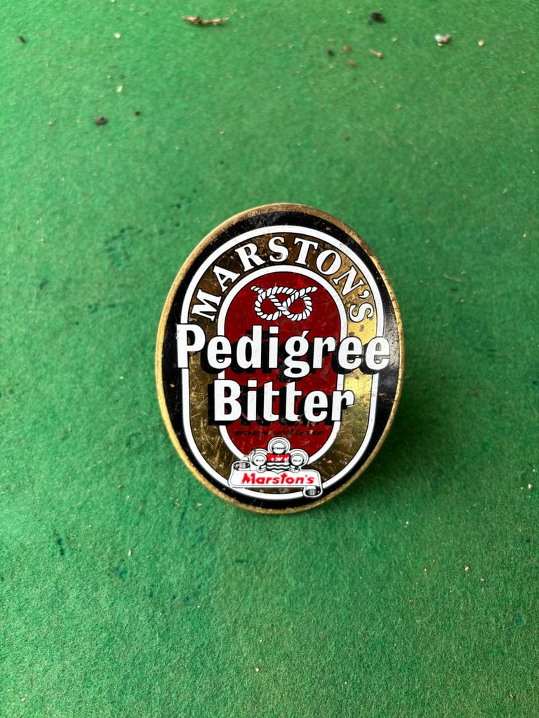 6 brass beer pump badges £40 the lot 