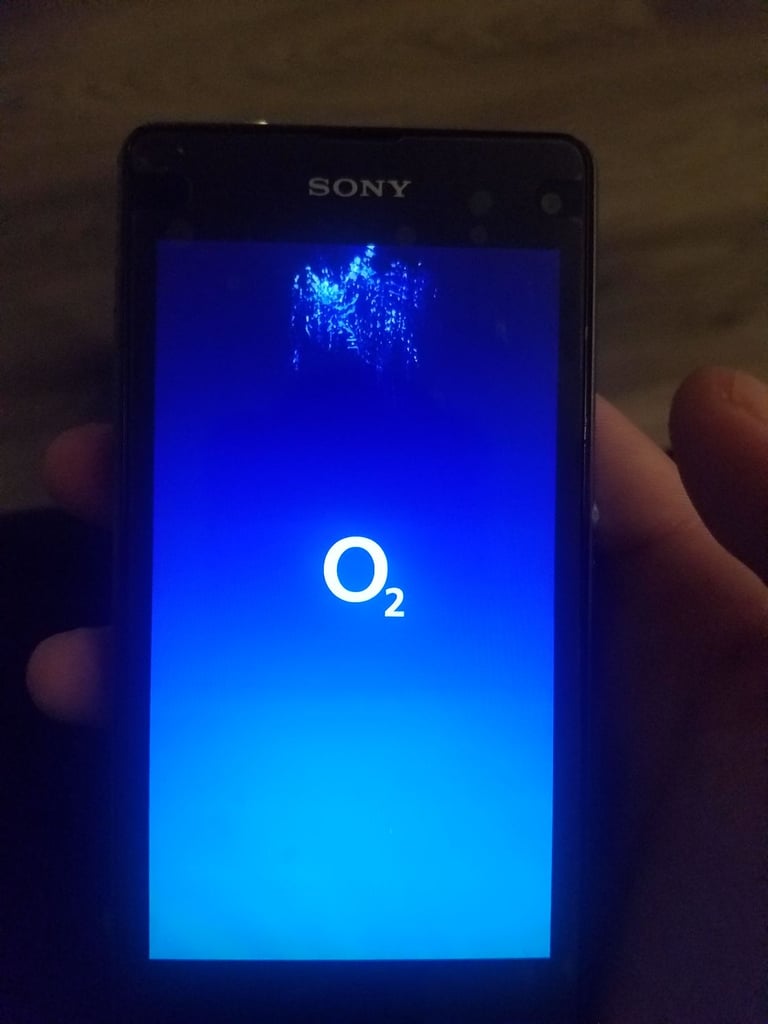 Black sony mobile with charger