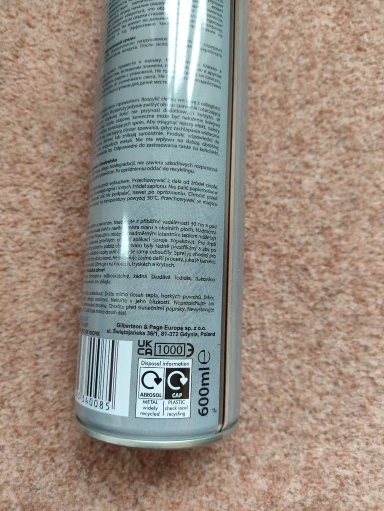 The Works Works Pre-Weld Max Maximum Strength Spatter Protection box of 12 x 600ml