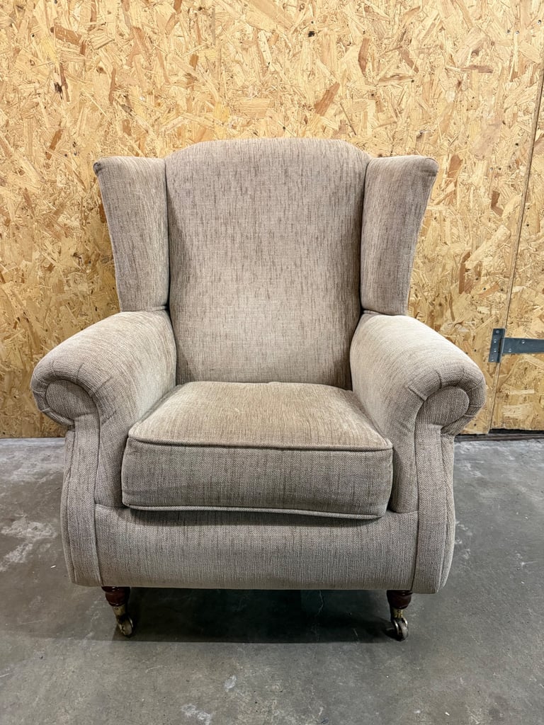 Fabric Armchair On Castors