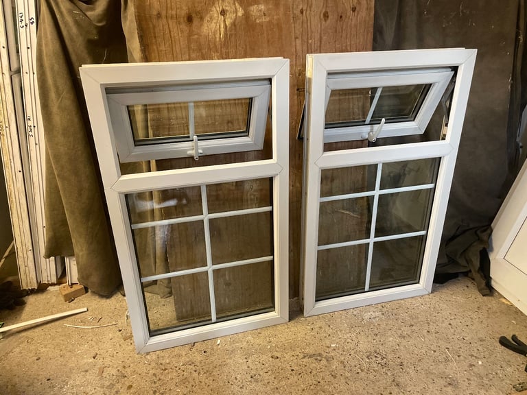 H 109 x W 63 cm - **1 LEFT** GEORGIAN UPVC DOUBLE GLAZED WINDOW - (REF: SJ457)