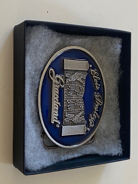 VERY RARE: Elvis Belt Buckle Graceland **AS NEW** ONLY 10,000 MADE!