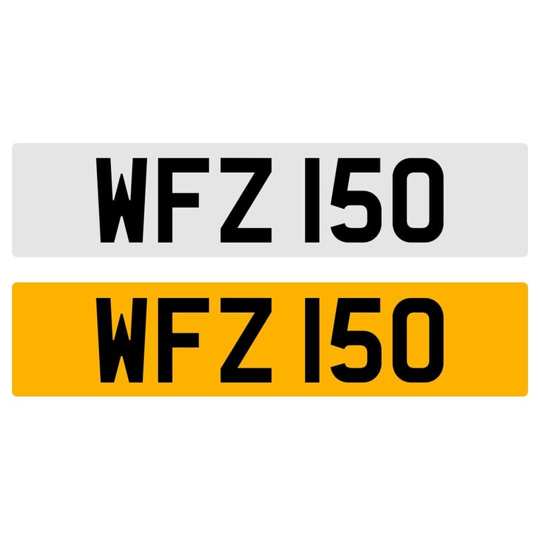 image for WFZ 150 NUMBER PLATE NUMBERPLATE REGISTRATION CHERISHED DATELESS NORTHERN IRISH NI