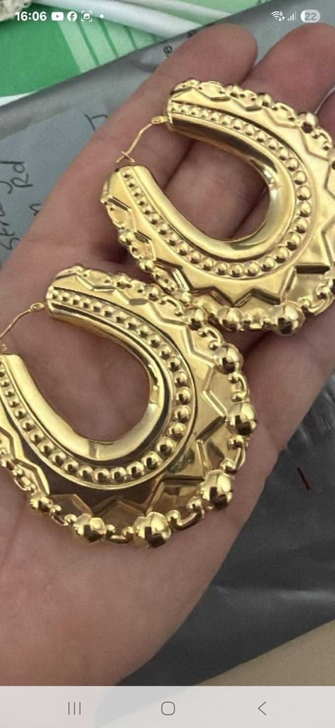 9ct XXXL Gold creole earrings 