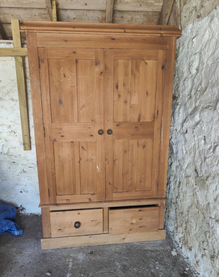 Large pine wardrobe 