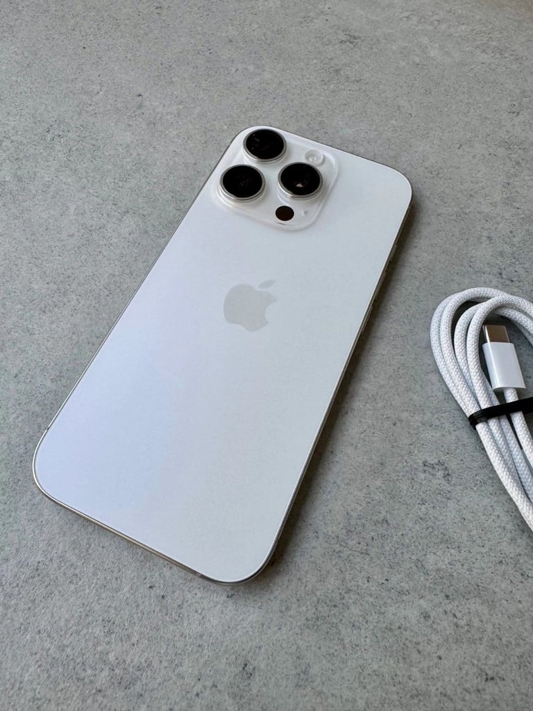 Apple iPhone 16 Pro 512GB, White Titanium - Excellent Condition - Warranty - Factory Unlocked