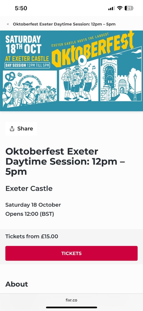 image for Oktoberfest Exeter Daytime Session 