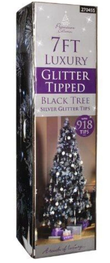7ft black christmas tree