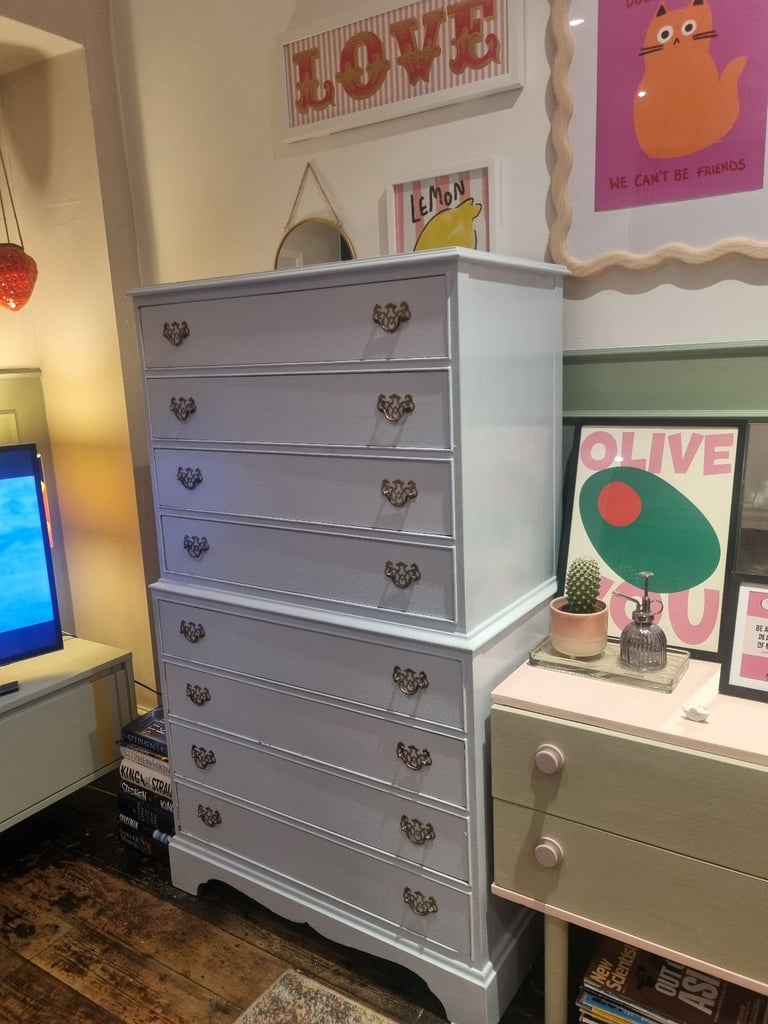 Beautiful powder blue dresser 