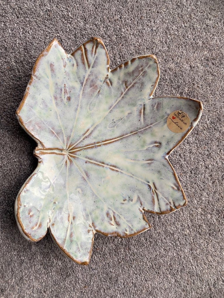 image for Ceramic leaf dish.