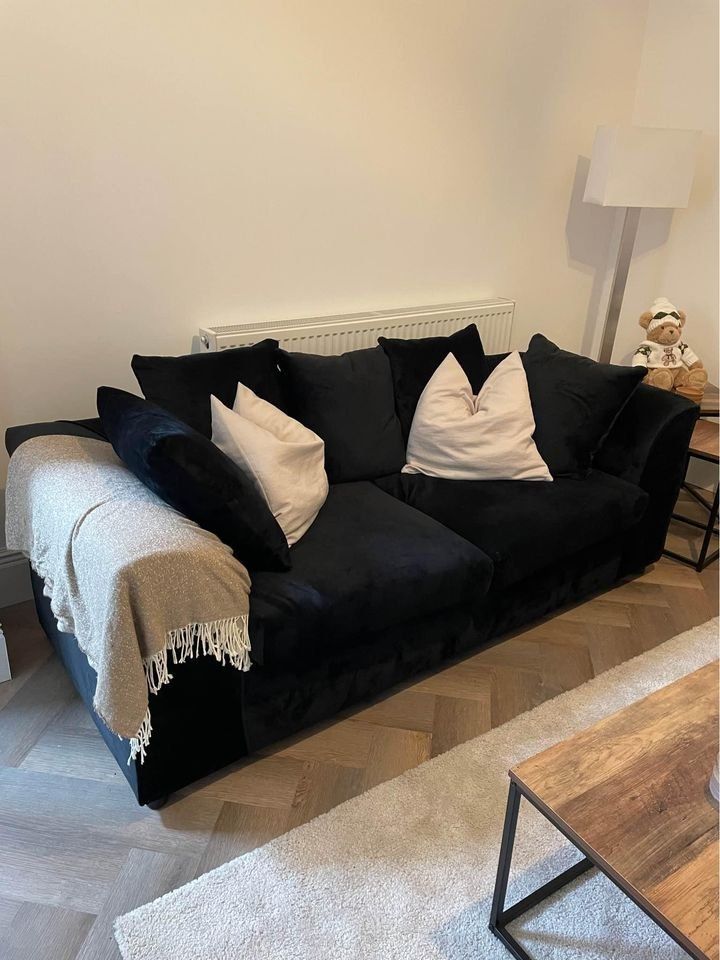 Comfortable 3 Seater Sofa & 2 Seater Sofa Black colour  