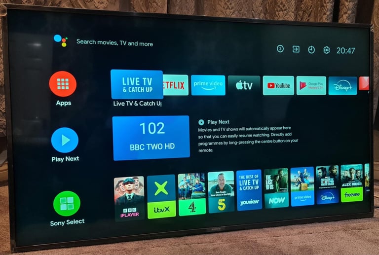 image for Smart 55inch 4K UHD SONY Bravia Android HDR Tv and Smart Voice Remote 