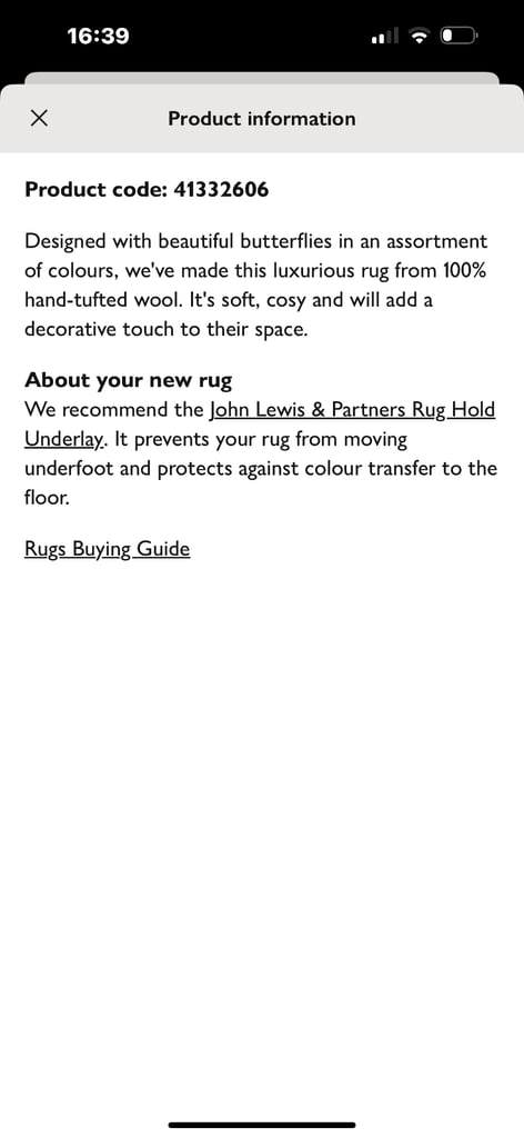 John Lewis wool carpet 