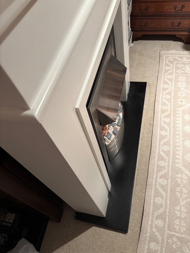 Next Free Standing Electric Fire in Cream Surround.